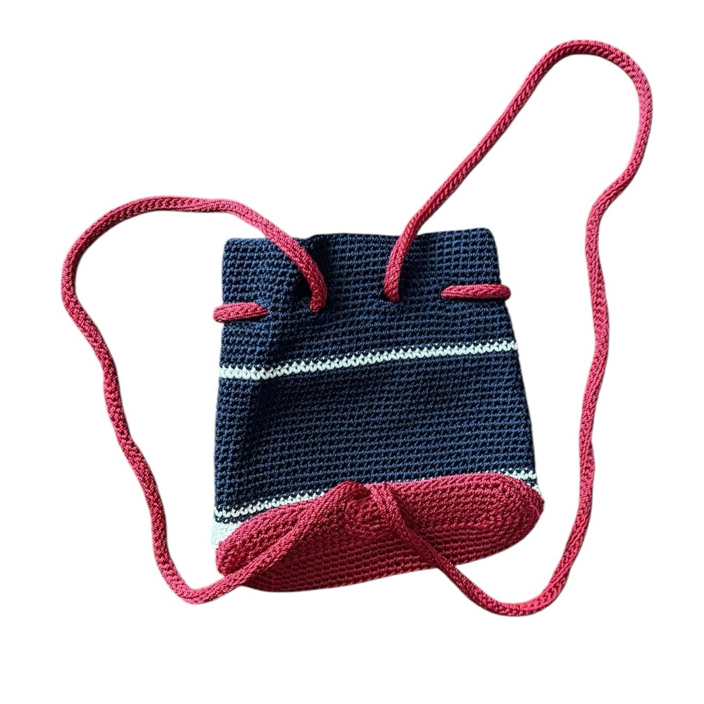 The Sak Navy and Red Crochet Backpack - Picture 2 of 8